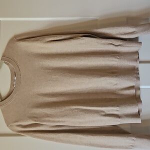 Classic Crewneck Women's Sweater - Beige